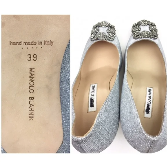 MANOLO BLAHNIK Hangisi Jeweled Pointed Toe Pump - Picture 12 of 13